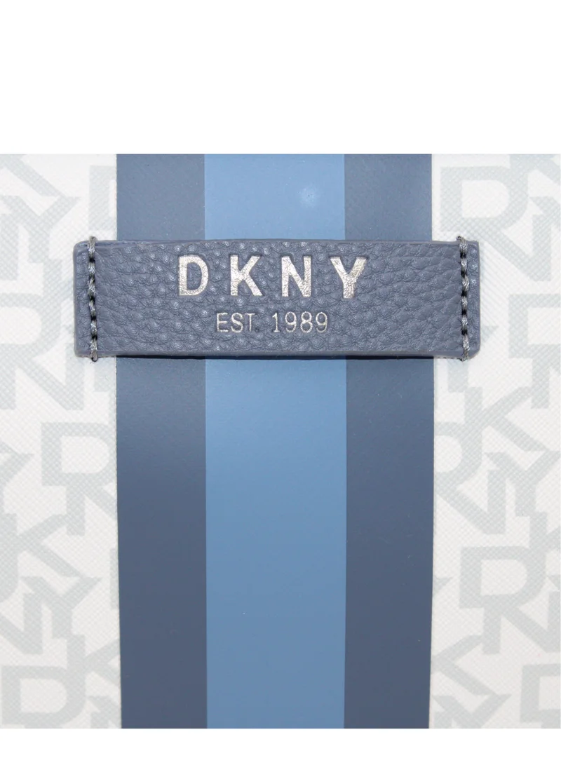 DKNY DKNY Signature Stripe 2.0 Mini Tote Cosmetic Bag, Travel Make up Bag Small, Small Lightweight Cosmetic Bag Storage Bag, Small Makeup Bag, Travel Toiletry Bag