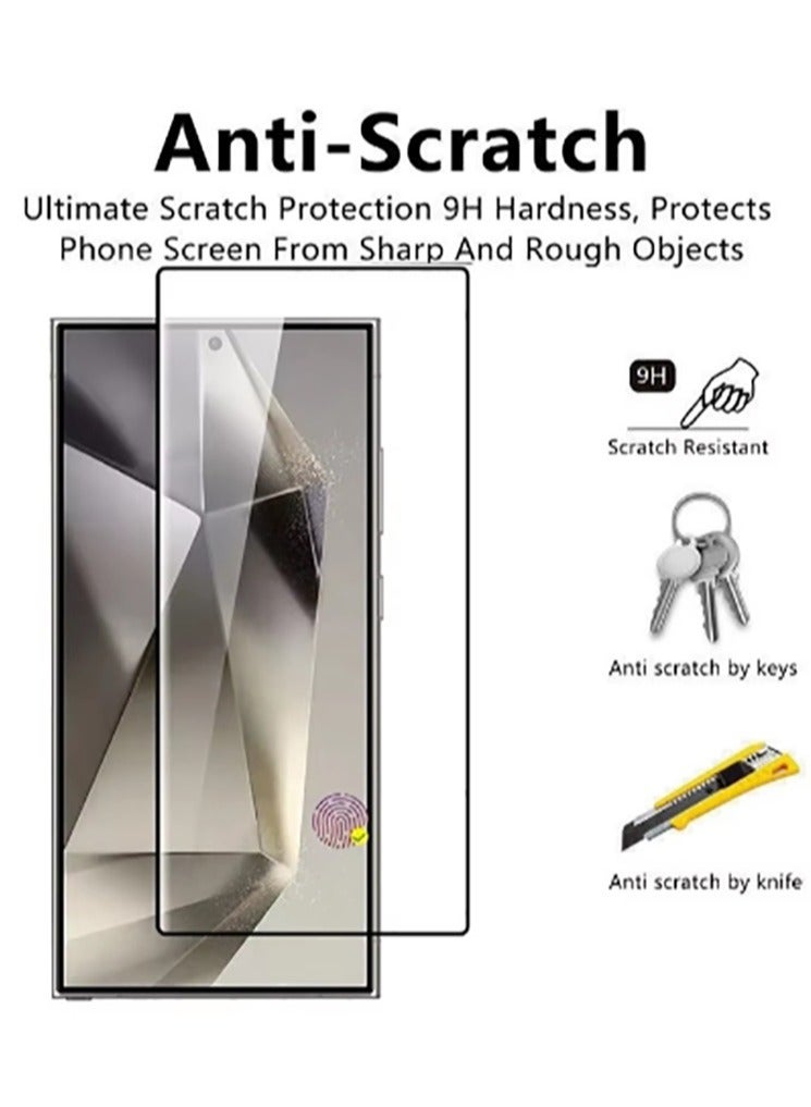 3in1 Tempered Glass For Samsung Galaxy S25 Ultra Screen Protector Camera 1 Pack Lens Film+ 1 Pack Screen protector+1 Pack Transparent Phone Case - Image 5