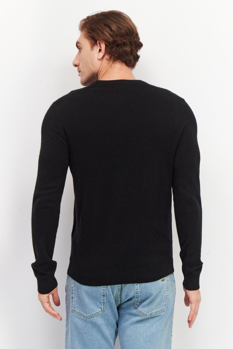 Celio Men Crew Neck Graphic Print Long Sleeves Sweatshirt, Black - Image 2