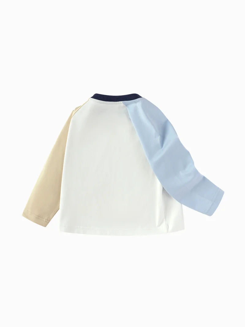 Balabala Boy Toddler Round v-neck long-sleeved T-shirt