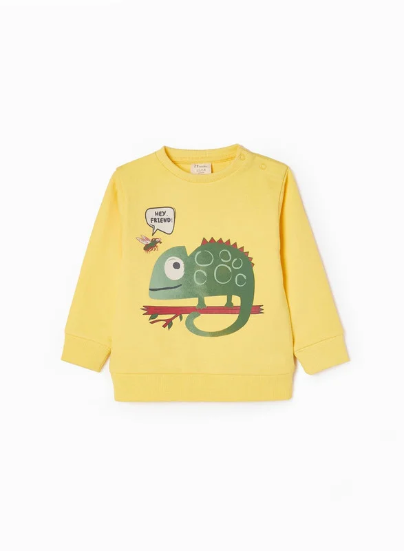 Zippy Cotton Sweatshirt for Baby Boys 'Chameleon', Yellow