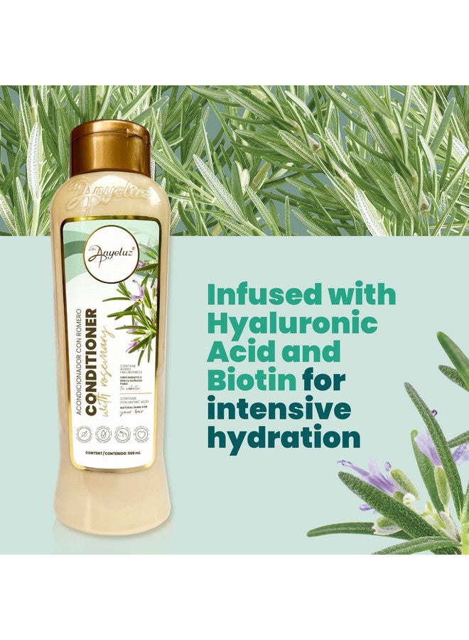 ANYELUZ Rosemary Conditioner ; Infused With Onion Extract Hyaluronic Acid And Rosemary ;Accelerates Hair Growth Enhances Shine And Provides Silkiness ;Easy To Comb ; For All Hair Types - Image 3