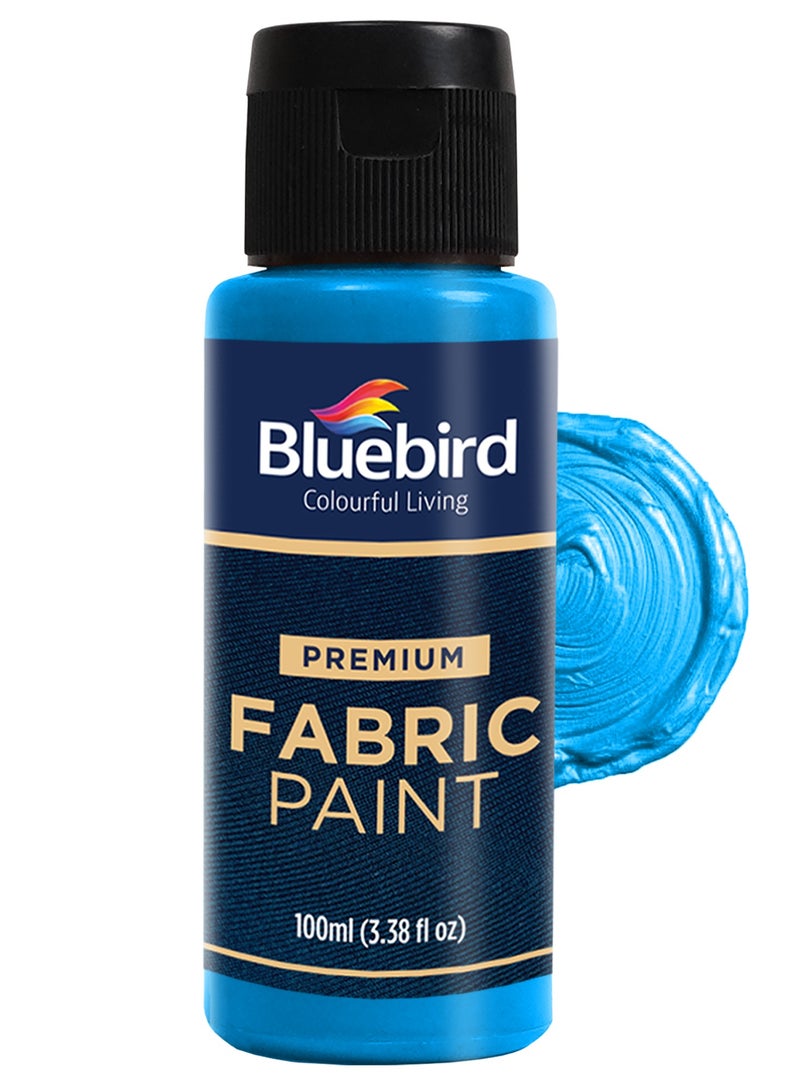 بلوبيرد طلاء قماش دائم 100 مل طلاء قماش غير سام للملابس أزرق سماوي - Image 1