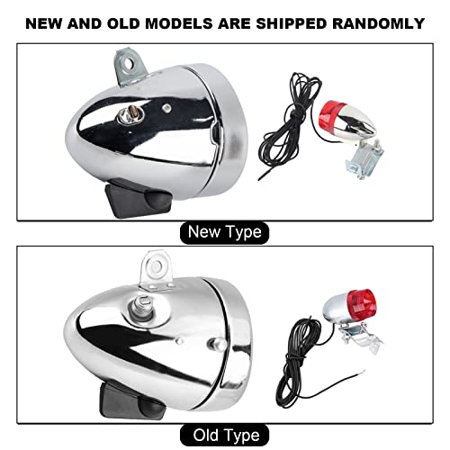 EVGATSAUTO Generator Headlight Kit, 12V 6W Friction Generator Dynamo Motorized Bike Headlight Tail Light Kit for Bicycle Motorized Bike - Image 5