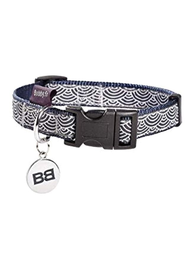 نيبمينينت Seigaiha Dog Collar Blue/White S