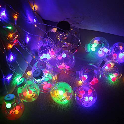 Lexton Ball Curtain Light | 12 Balls | 6 Big Balls 6 Small Balls | 8 Flashing Modes | Multicolor | for Indoor & Outdoor Decorations - Image 4