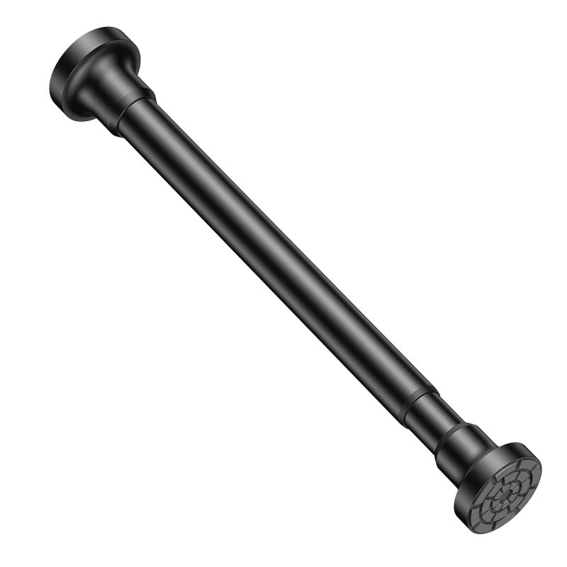 MOEROTER Short Tension Rod 18 to 28 Inch Small Spring Tension Rod No Drilling Adjustable Black Curtain Rod for Windows, Closet, Doorway, Door - Image 1