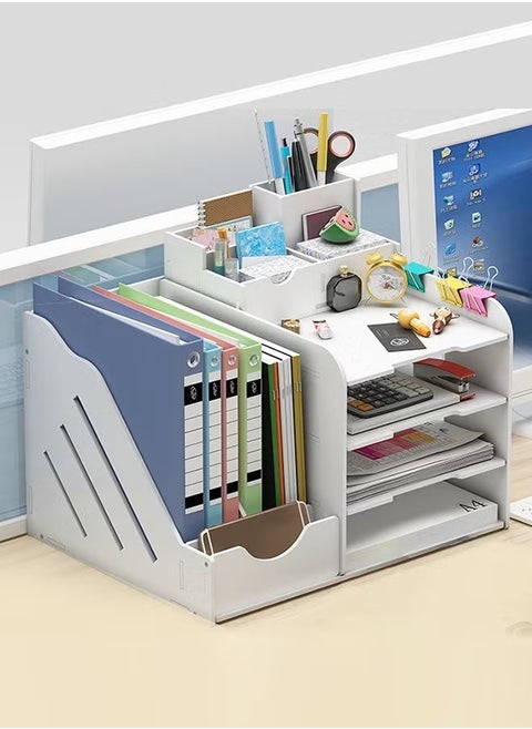 Office Desk Accessories Desk Organizer  File Organizer with Stationery Organizer for Table Organizer