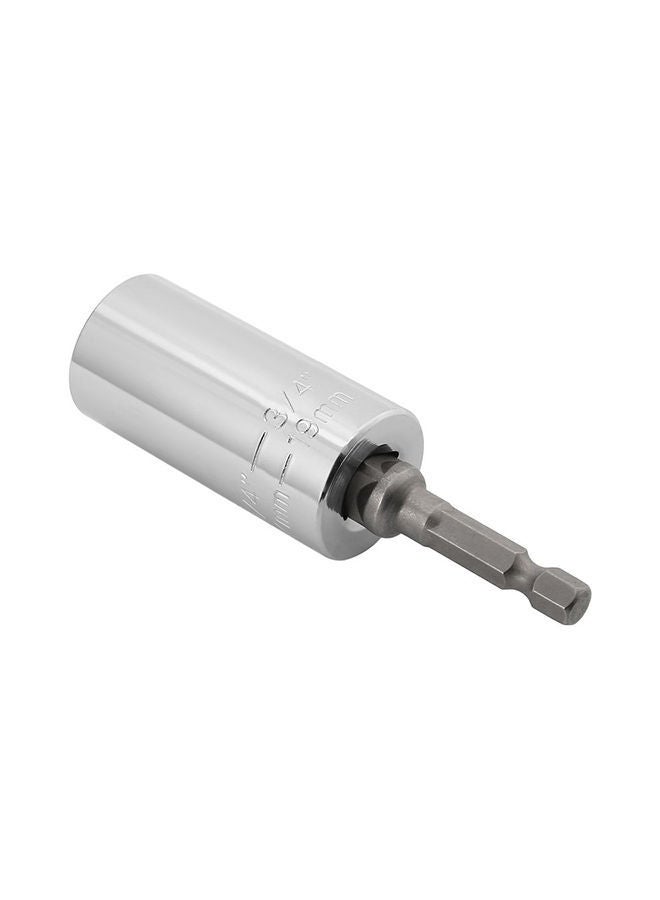 نيبمينينت طقم محول مثقاب كهربائي لمفتاح الربط يناسب جميع الأجهزة مكون من قطعتين فضي 50x40x30مم - Image 1