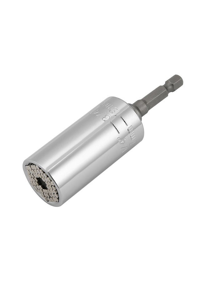 نيبمينينت طقم محول مثقاب كهربائي لمفتاح الربط يناسب جميع الأجهزة مكون من قطعتين فضي 50x40x30مم - Image 2