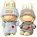 SHUOXUKE 2 Sets for Clothes 17cm15cm Outfits 4 Pieces Accessories Handcrafted Crochet Doll Clothes for Fashion Designer Ropa Collection with Hats Sweater BlueGrey - Image 2