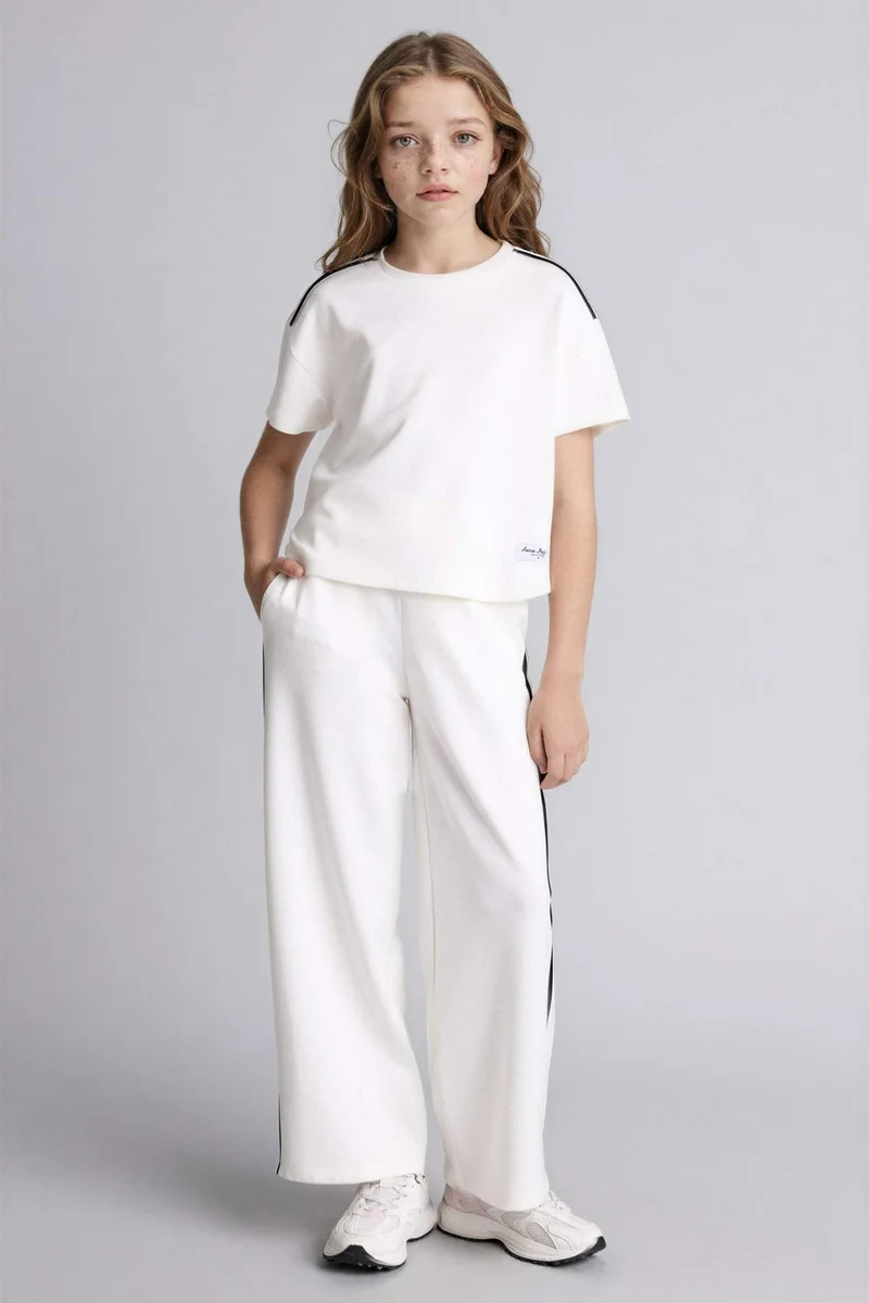 ديفاكتو Girl Wide Leg Modal Trousers