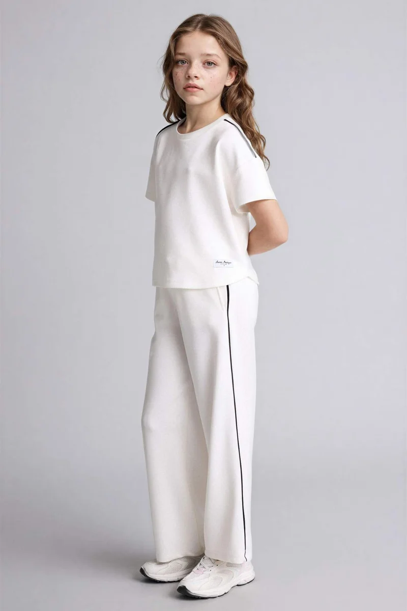 ديفاكتو Girl Wide Leg Modal Trousers