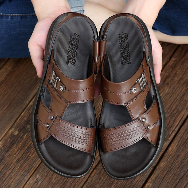 Men's Casual Leather Sandals - Image 4