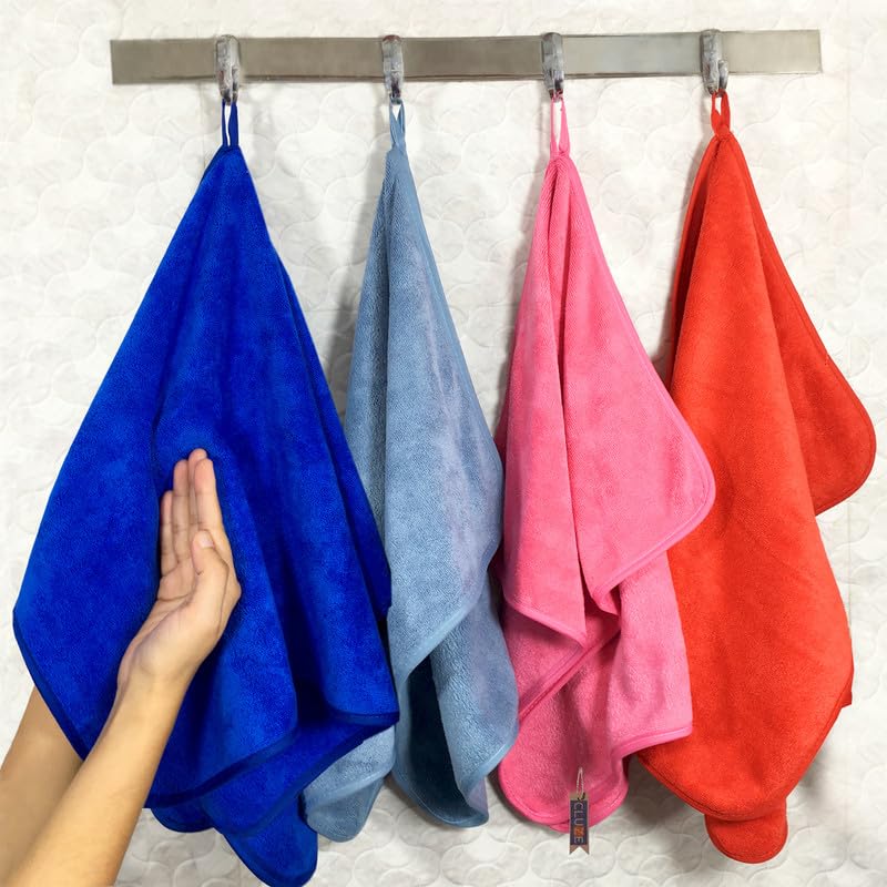 CLUZE Microfiber Face Towel Set Super Soft Quick Drying Workout Sweat Towels Hanging and Absorbent Hand Towel for Gym Bathroom 40x60 cm Pack of 4 - Image 1