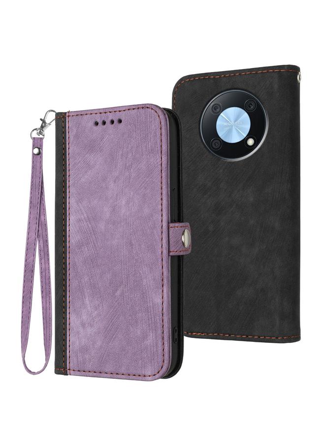The Bros Case For Huawei Enjoy 50 Pro / nova Y90 Side Buckle Double Fold Hand Strap Leather Phone Case - Image 1