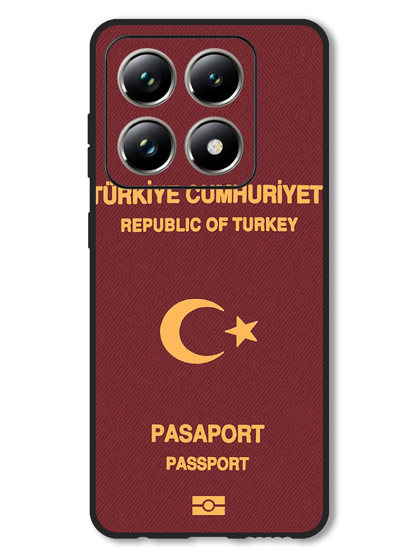 Theodor Case Compatible with Xiaomi 14T Protection Shockproof Bumper Cover Turkey Passport - Image 1