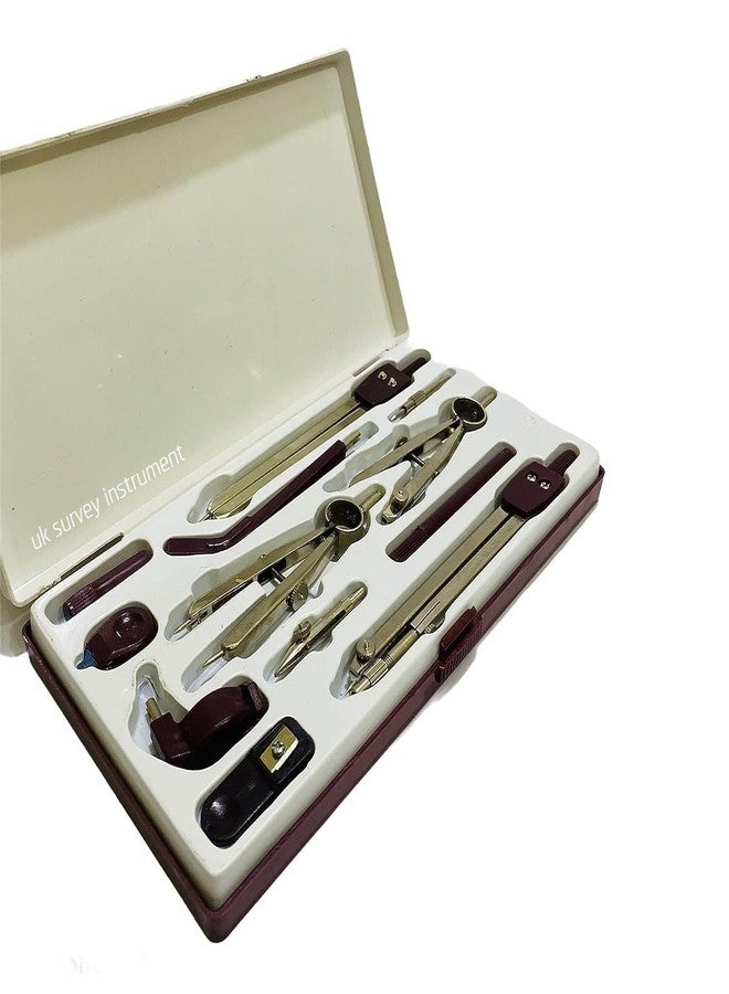 Engineering Drawing Geometry Instrument Box - 12 Parts, Brown, Standard - Image 5