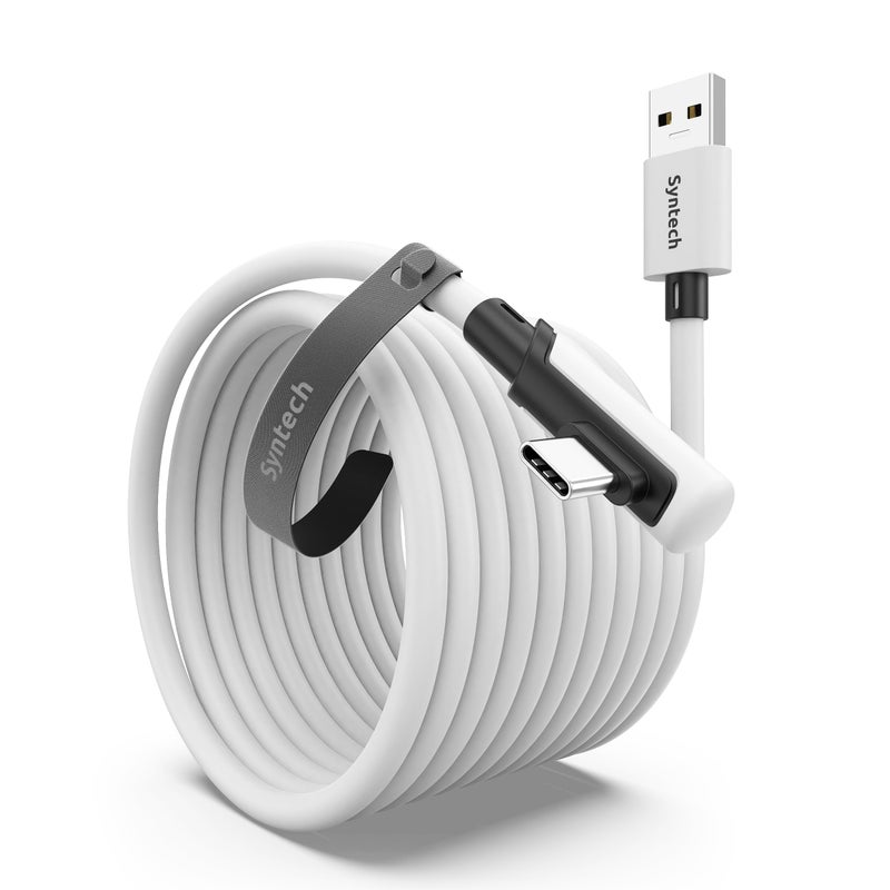 Syntech Link Cable 20 FT Compatible with Oculus/Meta Quest 3/Meta Quest2/Pro/Pico 4/Ultra Accessories and PC/SteamVR, High Speed PC Data Transfer, USB 3.0 to USB C Cable for VR Headset - Image 1