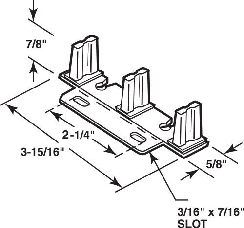 Prime-Line N 6796 Stamped Steel, Adjustable, Closet Door, Floor Guide (Single Pack) - Image 2