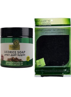 Licorice Soap Lightening And Smoothing Skin 500 g And Moroccan Luffa Bath Gloves Regular Black - pzsku/Z7FD391D821DE9D280220Z/45/_/1722443693/971453e7-345d-4e53-8613-989e92fa8f6b