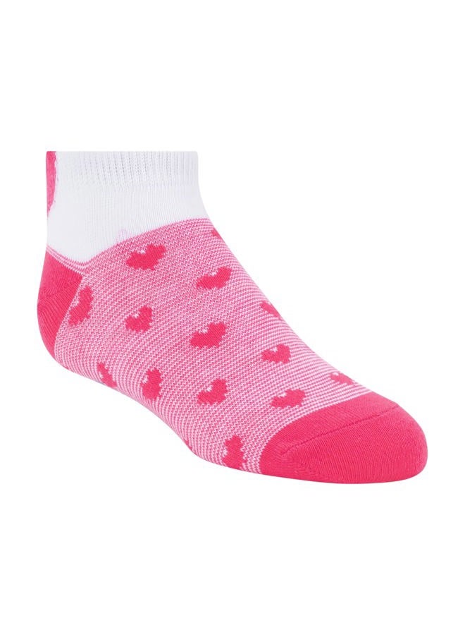 SKECHERS Girls' 6 Pack Low Cut Socks, White/Bright, 5-6.5 - Image 2