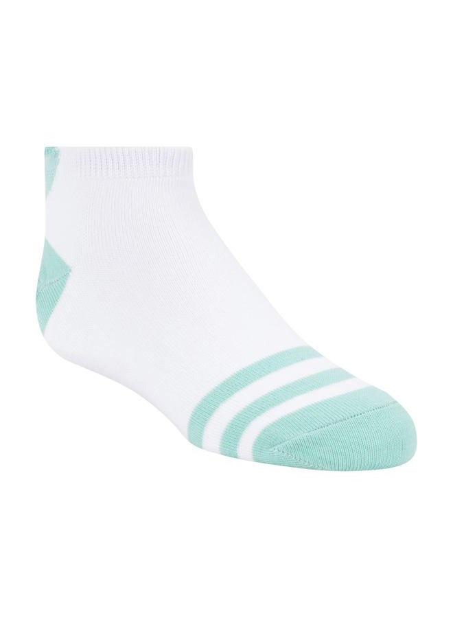 SKECHERS Girls' 6 Pack Low Cut Socks, White/Bright, 5-6.5 - Image 5