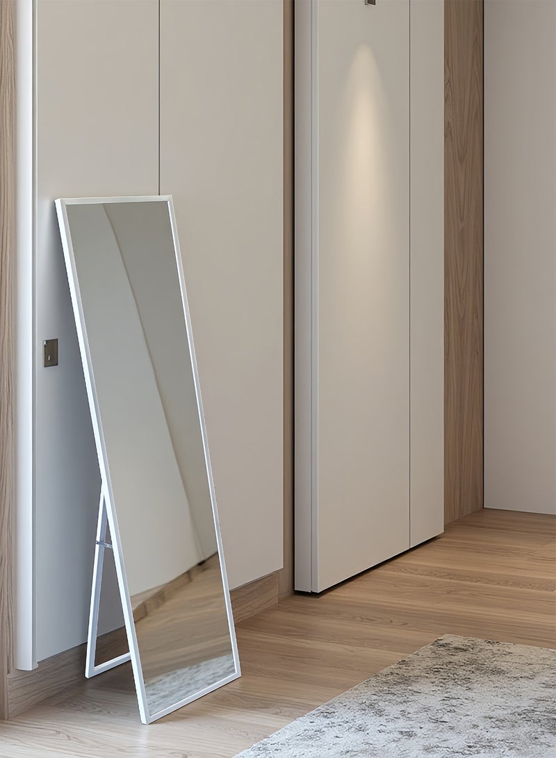 ايست من نون Full Length Mirror 150x40cm with Stand - Perfect for Bedroom & Living Room - White - Image 5
