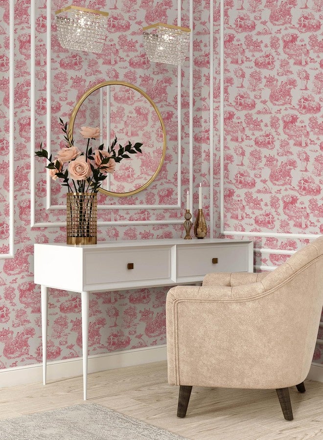 NuWallpaper Rachel Antonoff Pink The Chase Peel and Stick Wallpaper, RAS6262 - Image 2