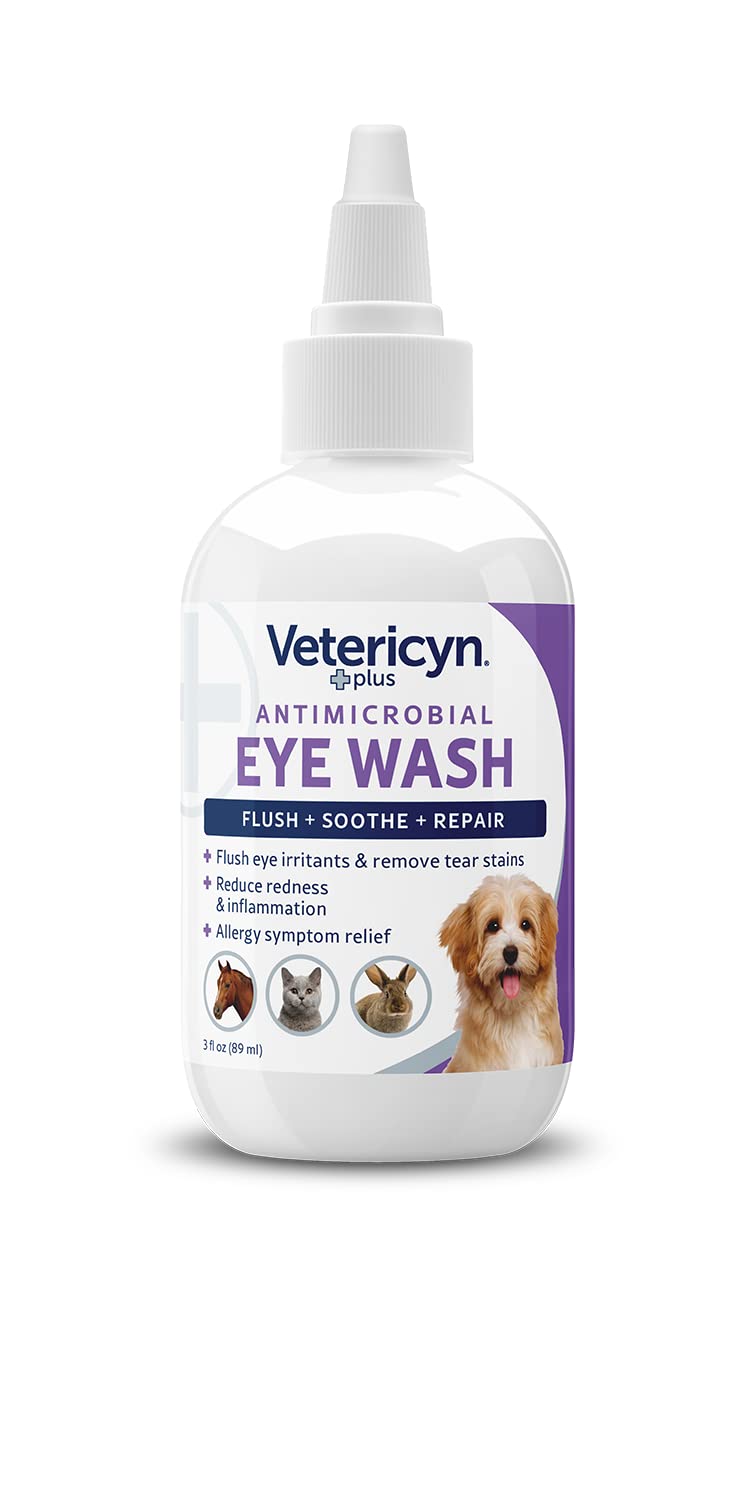 Vetericyn Plus Dog and Cat Eye Wash | Eye Drops for Dogs and Cats to Flush and Soothe Eye Irritations, Dog Tear Stain Cleaner, Safe for All Animals. 3 ounces - Image 3