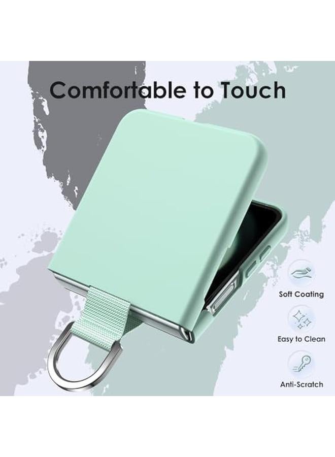 جي تيك حافظة لهاتف سامسونج جالكسي زد فليب 5 2023 مع حلقة من البلاستيك الصلب النحيف المقاوم للصدمات والخدوش، لون أخضر نعناعي - Image 3