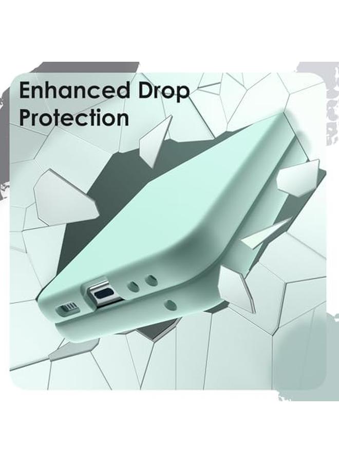 جي تيك حافظة لهاتف سامسونج جالكسي زد فليب 5 2023 مع حلقة من البلاستيك الصلب النحيف المقاوم للصدمات والخدوش، لون أخضر نعناعي - Image 4