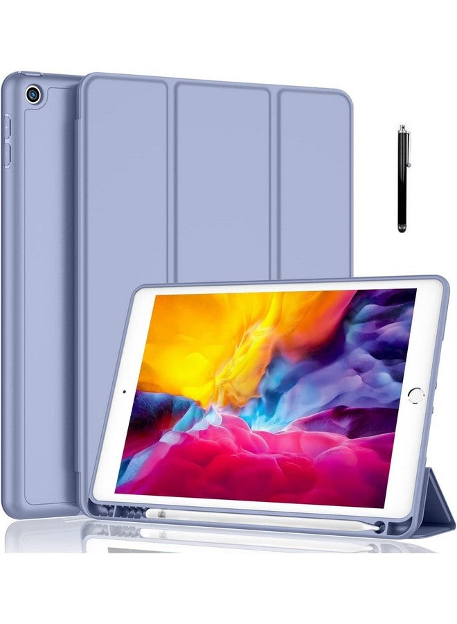 ProElite Smart Case for iPad 10.2 inch 2021 9th/8th/7th Gen [Auto Sleep/Wake Cover] [Pencil Holder] [Soft Flexible Case] Recoil Series - Lavender with Stylus Pen - Image 1