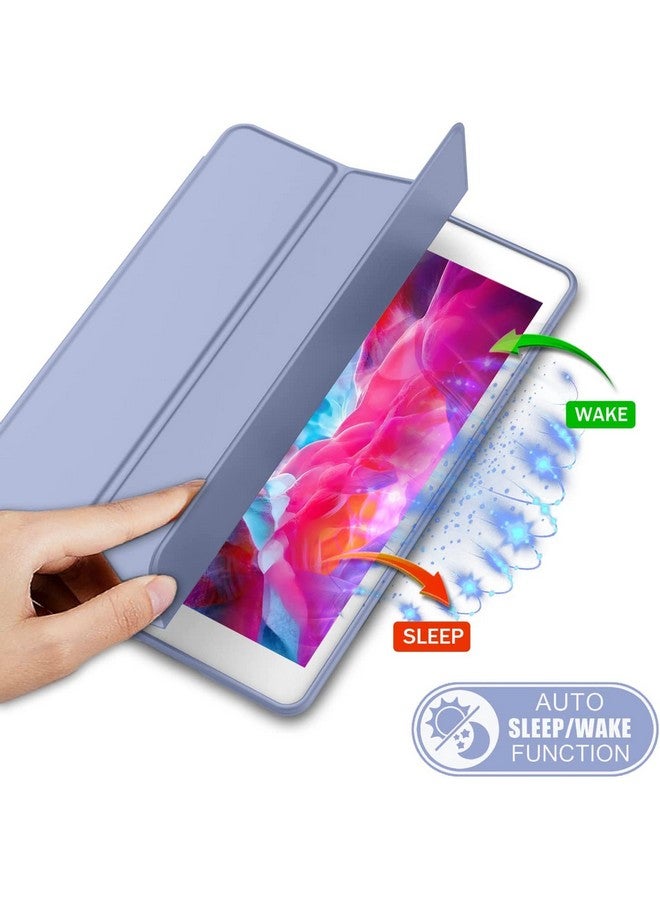 ProElite Smart Case for iPad 10.2 inch 2021 9th/8th/7th Gen [Auto Sleep/Wake Cover] [Pencil Holder] [Soft Flexible Case] Recoil Series - Lavender with Stylus Pen - Image 4