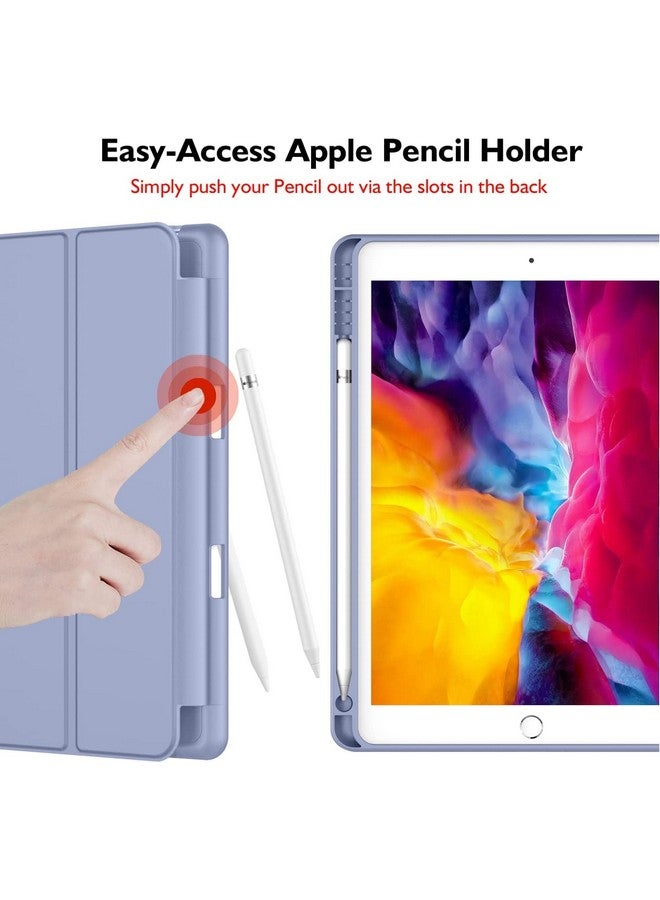 ProElite Smart Case for iPad 10.2 inch 2021 9th/8th/7th Gen [Auto Sleep/Wake Cover] [Pencil Holder] [Soft Flexible Case] Recoil Series - Lavender with Stylus Pen - Image 3