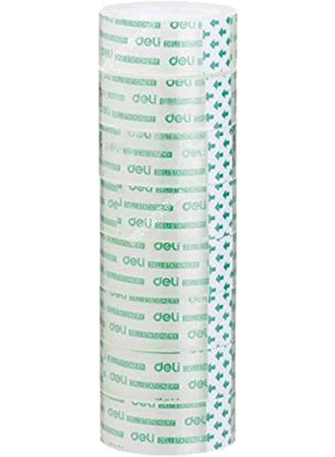 Deli 30064 Super Clear Office Tape 18Mmx20Yx38Um 8 Rolls