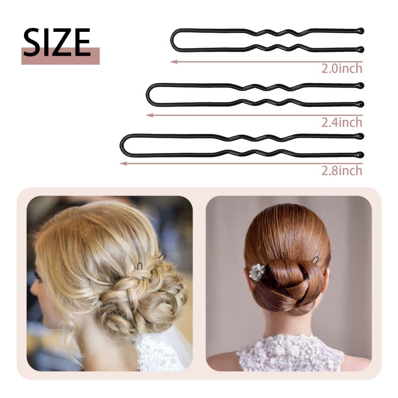 Wenobby U Shaped Hair Pins for Buns, 100 PCS 2.8" Hair Pins for Women Hair Styling with Thick Hair - Image 4