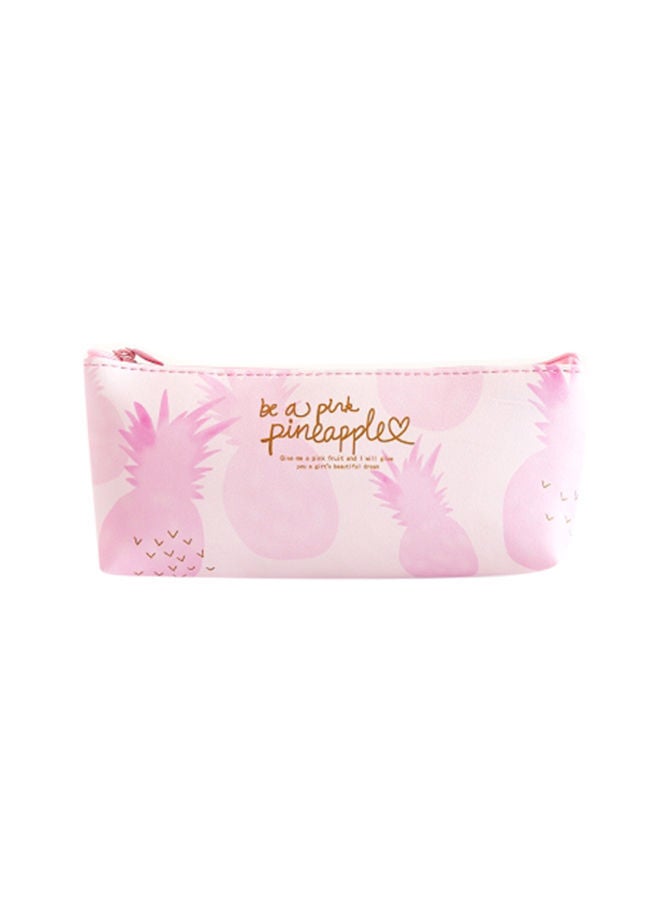 NIBEMINENT Pineapple Pencil Case Pink