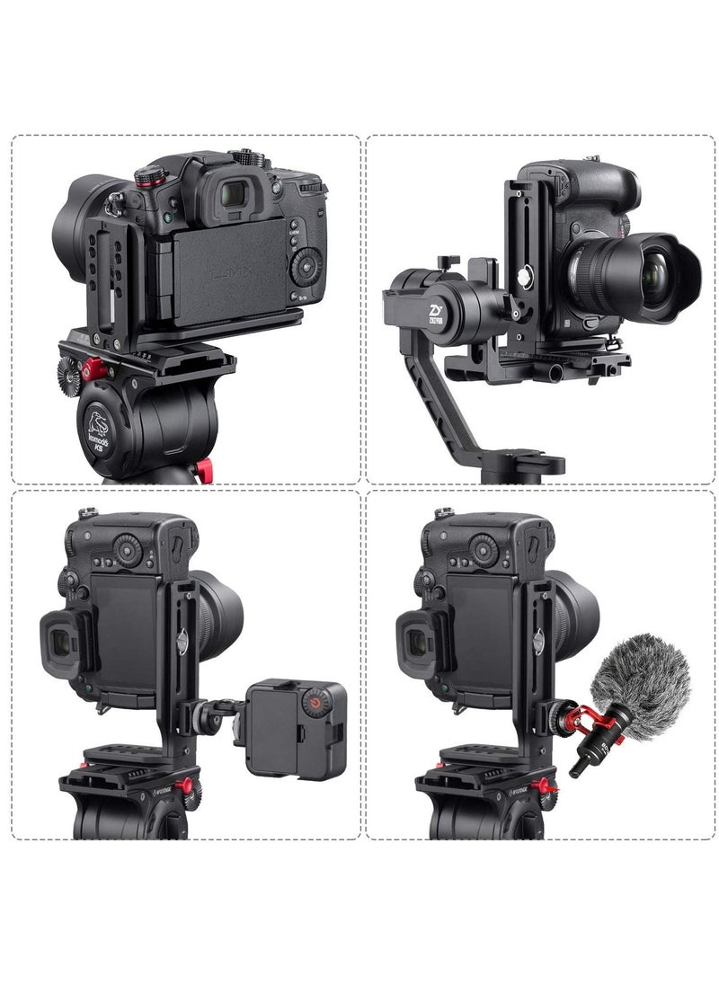 Y&D - DSLR Camera L-type Quick Release Plate Vertical Horizontal Switching Tripod Board Stabilizer Monopod - Image 1
