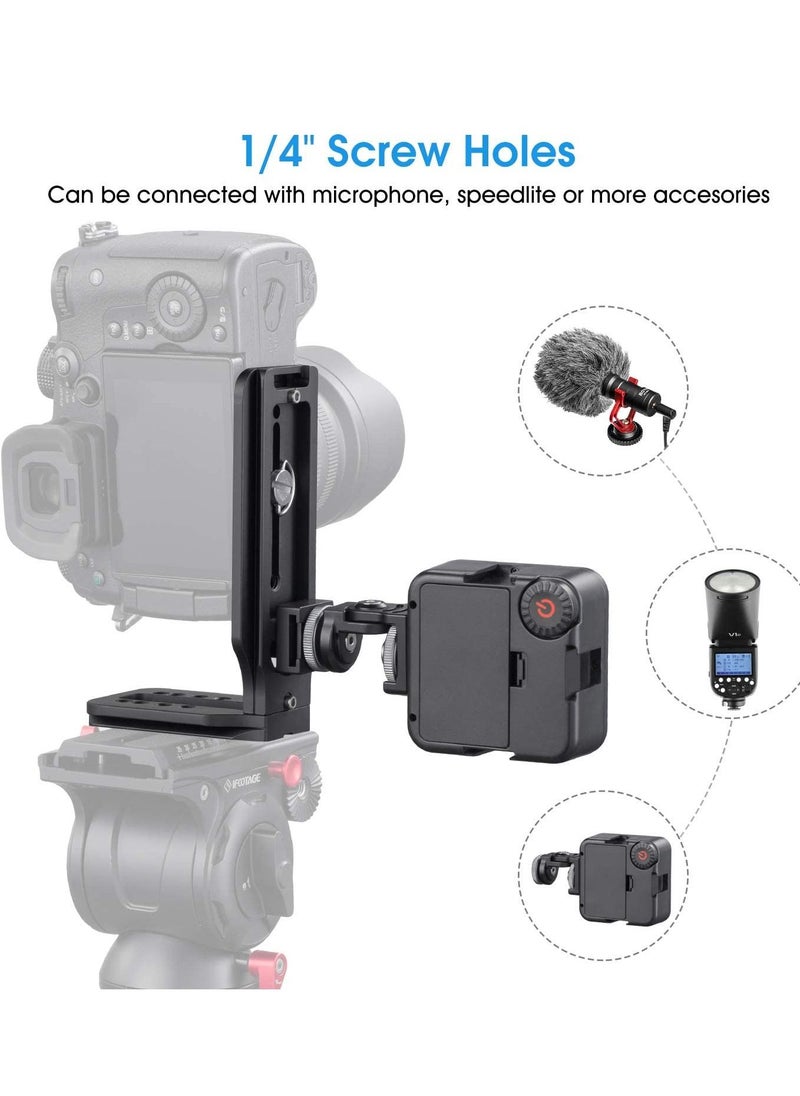 Y&D - DSLR Camera L-type Quick Release Plate Vertical Horizontal Switching Tripod Board Stabilizer Monopod - Image 1