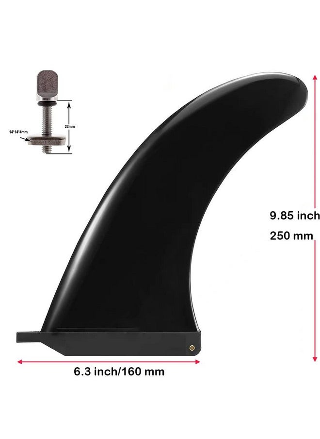 Jashem - Surf Board Fin And Fin Box Base Set 10" Inflatable Paddleboard Replacement Fin For Paddle Board Sup Surfboard Fins With Free No Tool Fin Screws (1 Fin) - Image 1