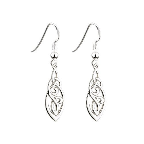 Failte Trinity Knot Earrings Celtic Knot Sterling Silver Made in Ireland - Image 1