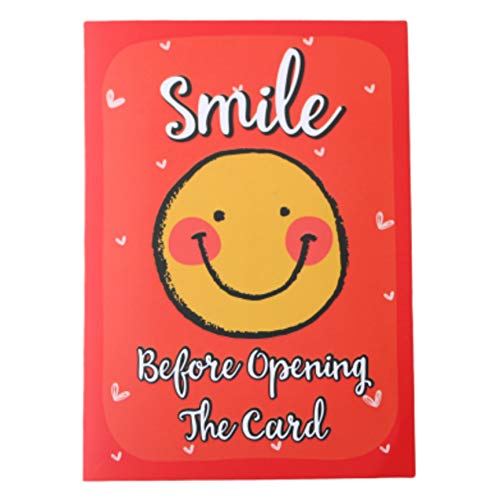 Oye Happy Emoji Face Greeting Card ,Cute and Cheesy Card for Birthday-1Piece - Image 1