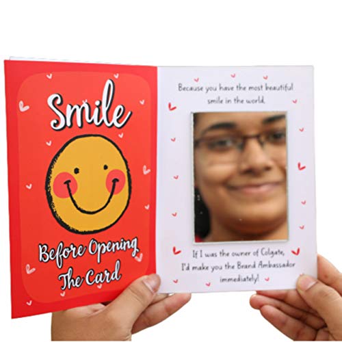Oye Happy Emoji Face Greeting Card ,Cute and Cheesy Card for Birthday-1Piece - Image 2