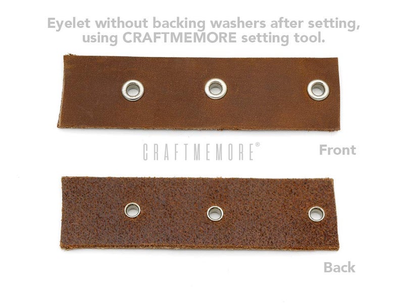 CRAFTMEMORE 1/4" Grommet Tool Kit Eyelet Setting Tool Grommet Setter Hole Punch Cutter & Pack of 100 Grommets - Image 3