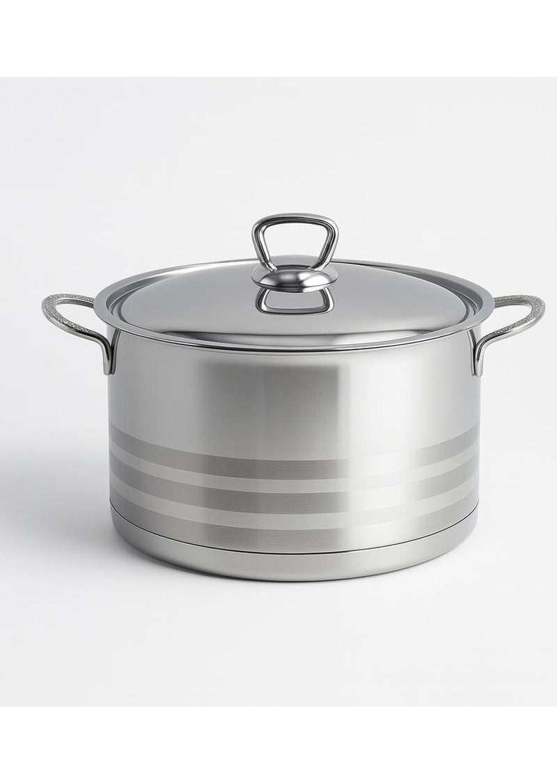 يونستيل طقم حلل كلاسيك ستانلس ستيل 10/18 مكون من 17 قطعه من يونستيل - Image 2