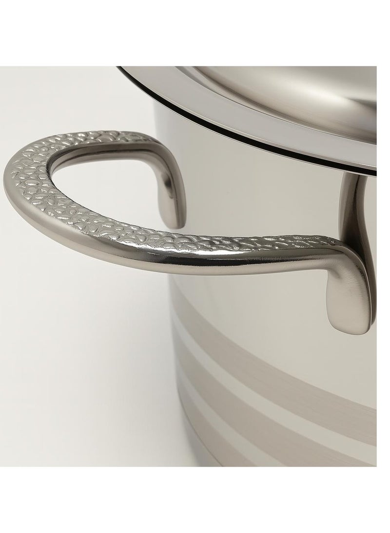 يونستيل طقم حلل كلاسيك ستانلس ستيل 10/18 مكون من 17 قطعه من يونستيل - Image 4