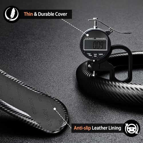 Aimato Customized Steering Wheel Cover for Dodge RAM 1500 2012-2018,RAM 1500 Classic 2019-2023,RAM 2500/3500/4500/5500 2012-2018 Thin,Anti-Slip,Scratch-Resistant Exclusive Car Accessory for RAM - Image 4