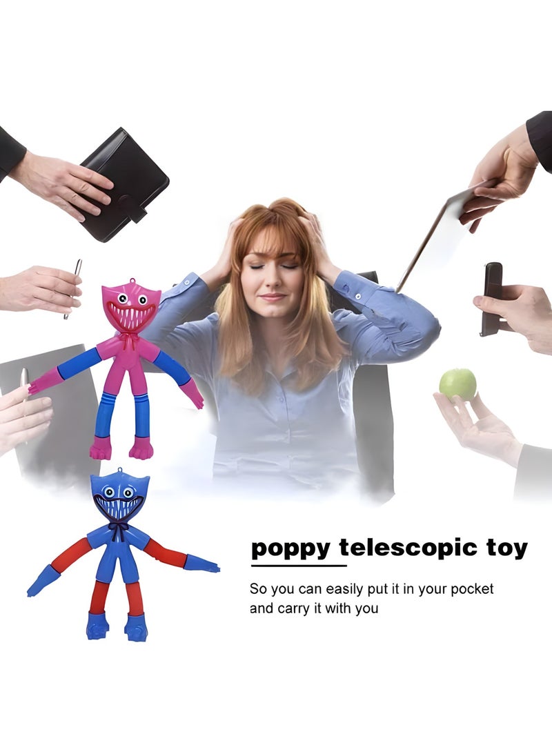 MAGIC VAULT - Pop Tube Huggys Wuggys Fidget Toy,Huggys Wuggys Expandable Animal,3PCS Pipe Sensory Tools For Stress And Anxiety Relief, Cool Stretchable Multi-Colour Stimming - Image 1