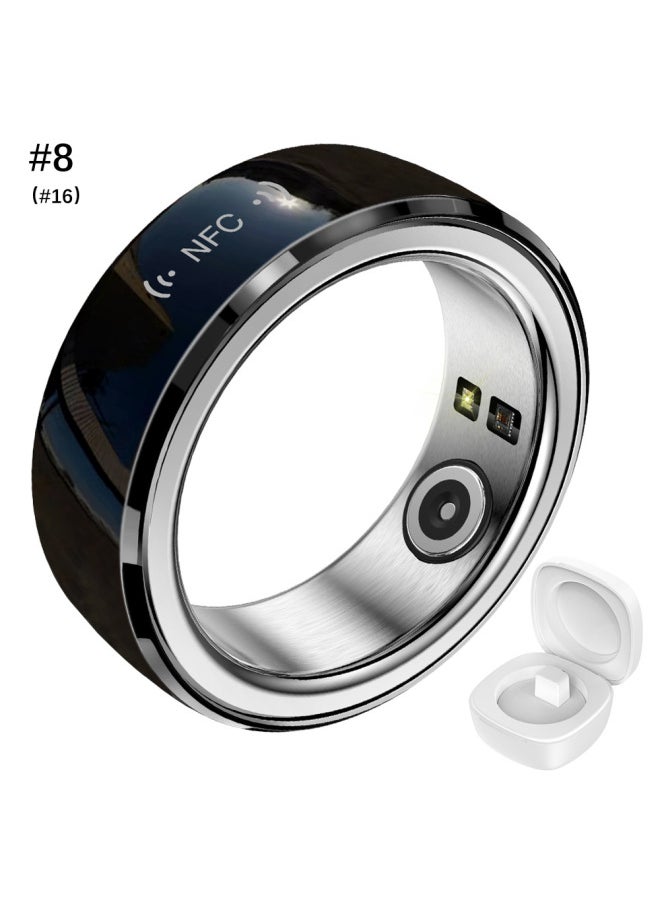 Generic Heart Rate Spo2 Sleep Monitor IP68 Waterproof NFC Smart Ring-Color:#11 Black  - Image 2